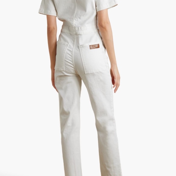 Rivet Utility White Jumpsuit - Picture 2 of 8